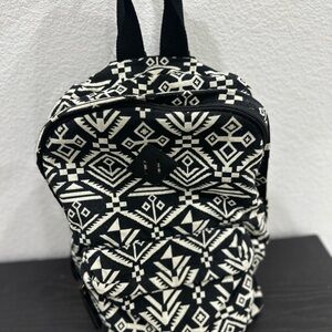 Madden Girl Black & White Aztec Print Mini Backpack